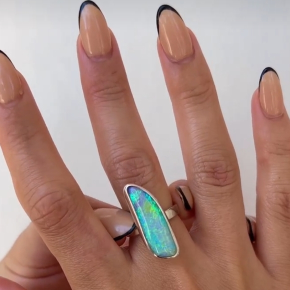 GORGEOUS OOAK CUSTOM STUDIO PIPE OPAL RING!!! - Picture 4 of 6